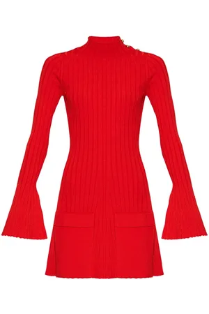 Stella McCartney Vestido corto tejido de canalé