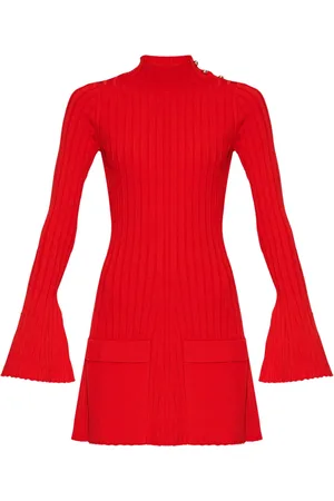 Stella McCartney Vestido corto tejido de canalé