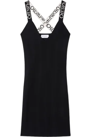 OFF-WHITE Vestido corto con logo en jacquard