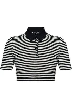Dolce & Gabbana Playera tipo polo corta con motivo de rayas