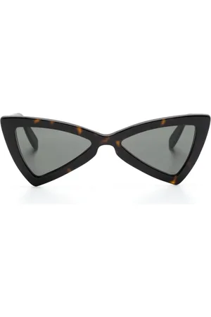 Saint Laurent Lentes de sol con armazón rectangular estilo carey