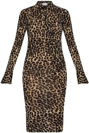 BLUMARINE Vestido con estampado de leopardo