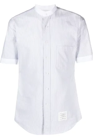 Thom Browne Camisa con aplique del logo y motivo de rayas
