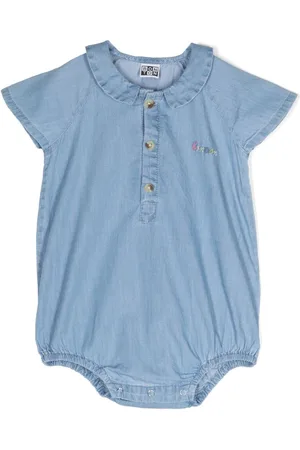 BONTON Body de tejido chambray con logo bordado