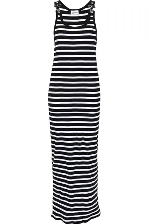 Jean Paul Gaultier Vestido largo con motivo de rayas