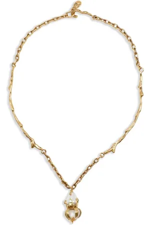 Marni Collar con motivo de rama y perla