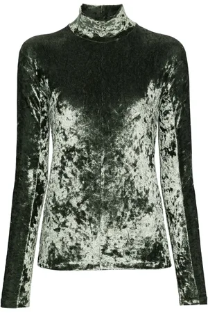 FORTE FORTE Playera de terciopelo con cuello de tortuga