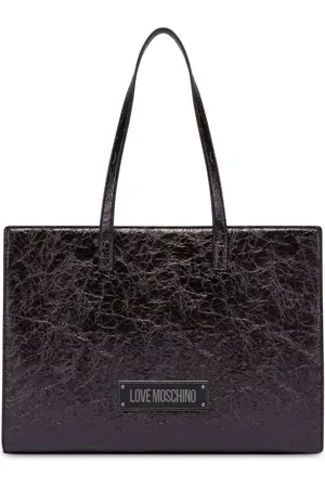 Moschino Tote con placa del logo