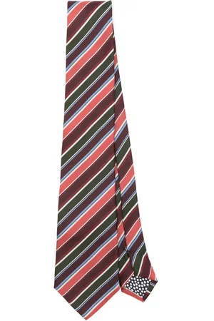 Paul Smith Corbata de seda con rayas estampadas