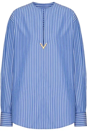 VALENTINO GARAVANI Camisa con placa del logo y motivo de rayas