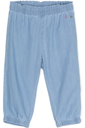 BONTON Pantalones ajustados de chambray con tiro medio