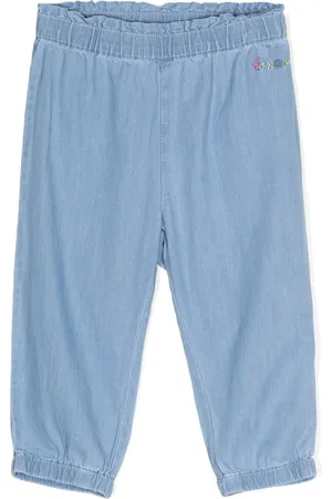 BONTON Pantalones ajustados de chambray con tiro medio
