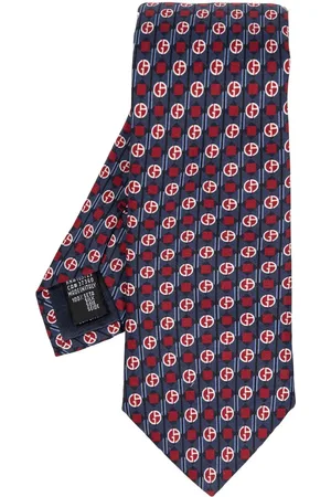 Giorgio Armani Corbata de seda con monograma estampado