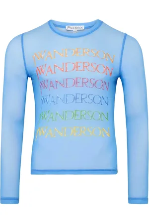 J.W.Anderson Playera de malla con logo estampado