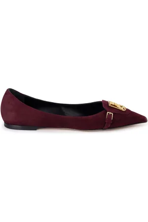 Elisabetta Franchi Flats de gamuza con puntera en punta