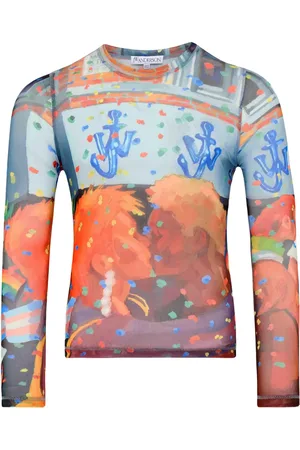 J.W.Anderson Playera semitransparente con estampado gráfico