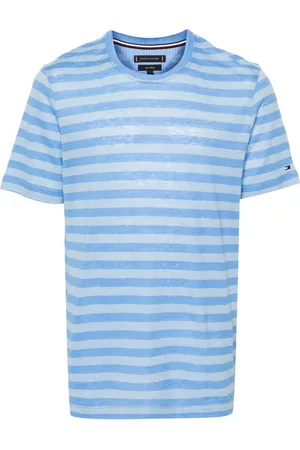 Tommy Hilfiger Playera con logo bordado y motivo de rayas