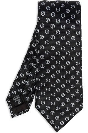 Giorgio Armani Corbata de seda con monograma en jacquard