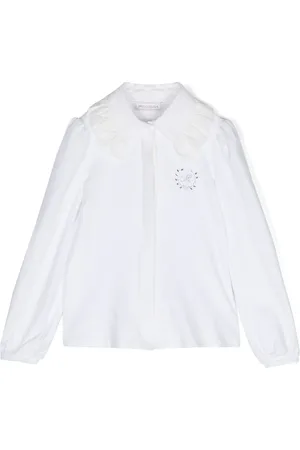 MONNALISA Camisa con detalles de cristal y volantes