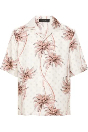 AMIRI Camisa de seda Twisted Palms