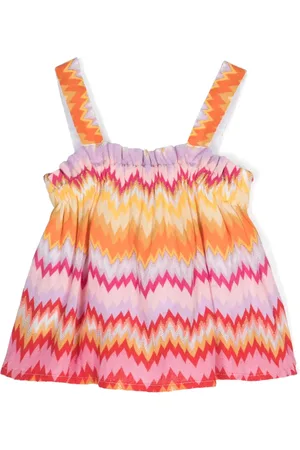 Missoni Top con motivo en zigzag y cuello cuadrado