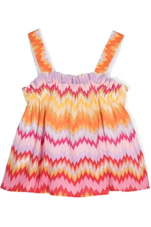 Missoni Top con motivo en zigzag y cuello cuadrado
