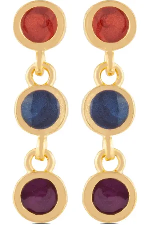 Susan Caplan Aretes Rediscovered con esmaltado 1990