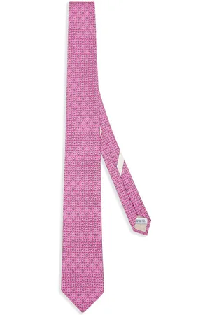 Salvatore Ferragamo Corbata de seda con motivo Gancini