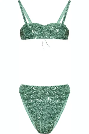 Oseree Bikini bordado con lentejuelas