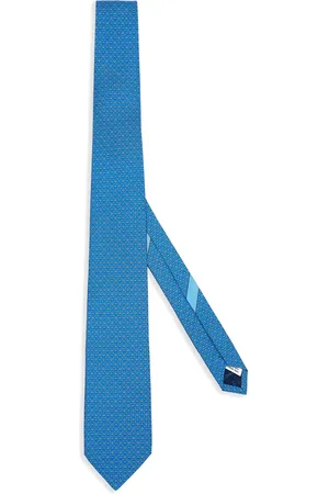 Salvatore Ferragamo Corbata de seda con estampado Gancini
