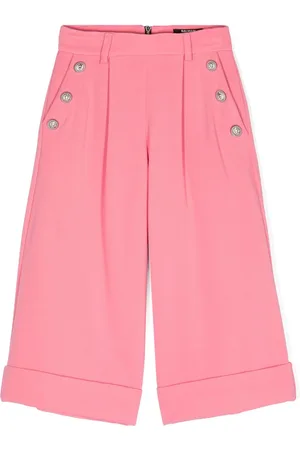 Balmain Pantalones anchos con detalle de pinzas