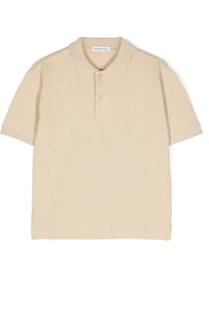 Calvin Klein Playera tipo polo con logo bordado