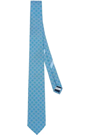 Salvatore Ferragamo Corbata de seda con estampado geométrico