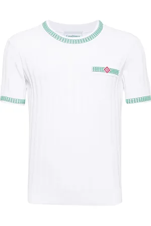 Casablanca Playera tejida de canalé con cuello redondo