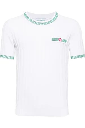 Casablanca Playera tejida de canalé con cuello redondo