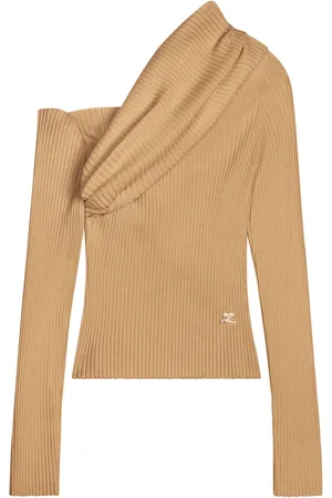 Courrèges Suéter tejido con logo bordado