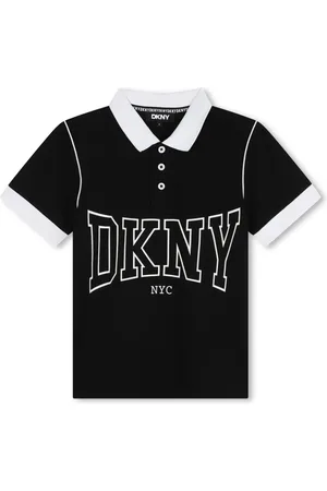 DKNY Playera tipo polo con logo estampado