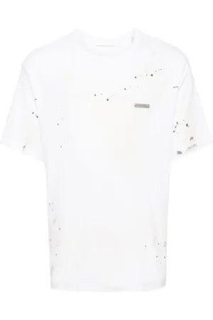 Helmut Lang Playera con salpicaduras de pintura estampadas