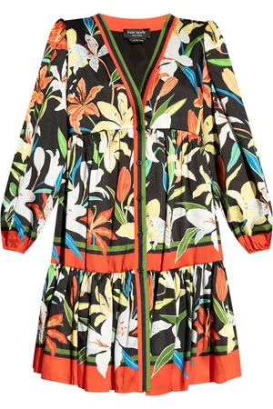 Kate Spade Vestido corto manga larga con estampado floral