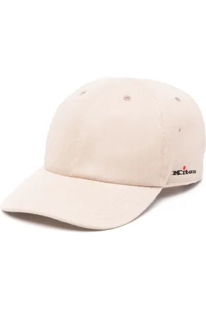 Kiton Gorra tejida de canalé con logo bordado