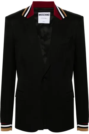 Moschino Blazer con botones y cuello a rayas