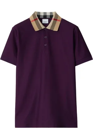 Burberry Playera tipo polo con cuello a cuadros