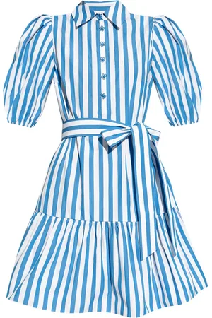 Kate Spade Vestido camisero con volantes y motivo de rayas