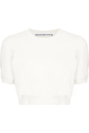 Alexander Wang Top corto con logo en relieve