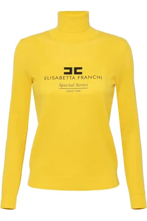 Elisabetta Franchi Suéter con cuello vuelto y logo
