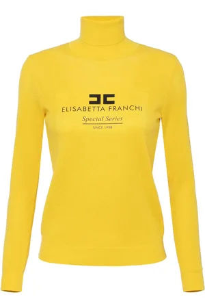 Elisabetta Franchi Suéter con cuello vuelto y logo
