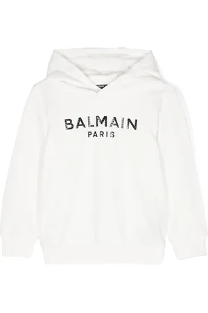 Balmain Hoodie con aplique del logo