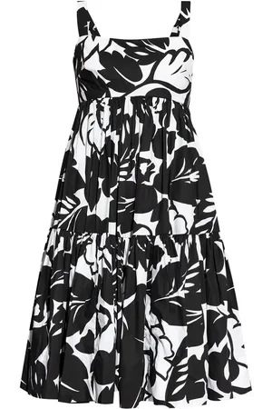 Kate Spade Vestido con estampado floral y cuello cuadrado