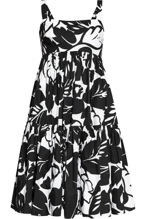 Kate Spade Vestido con estampado floral y cuello cuadrado
