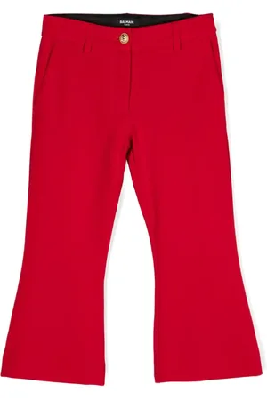 Balmain Pantalones acampanados con tiro medio